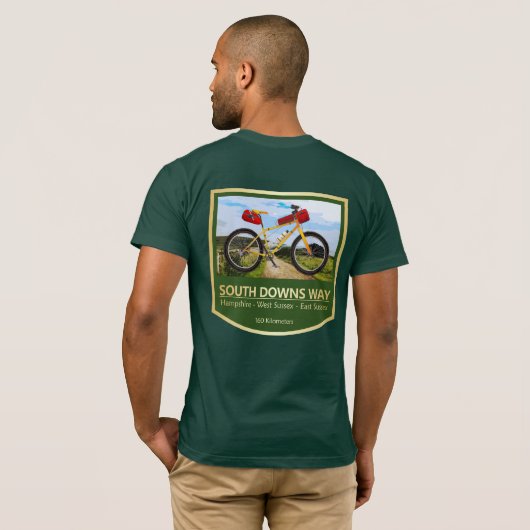 South Downs Way (fiets2) T-shirt (Achterkant volledig)