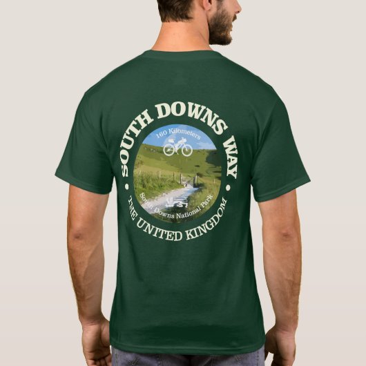 South Downs Way (fietsen c) T-shirt (Achterkant)