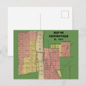 South Elgin Illinois Clintonville Carte Art 1871 (Devant / Derrière)