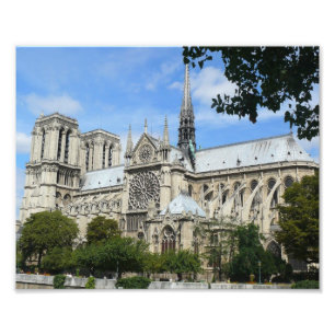 South Facade, Notre Dame Cathedral, Parijs, Frankr Foto Afdruk