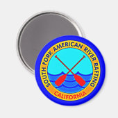 South Fork American River Rafting Californië Magneet (Voorkant / Achterkant)