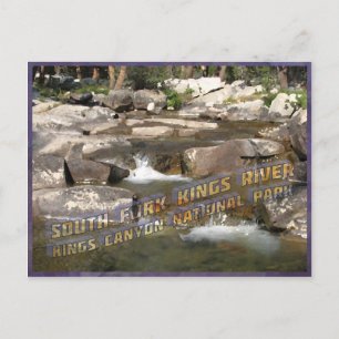 South Fork Kings rivier die de John Muir Trai pass Briefkaart