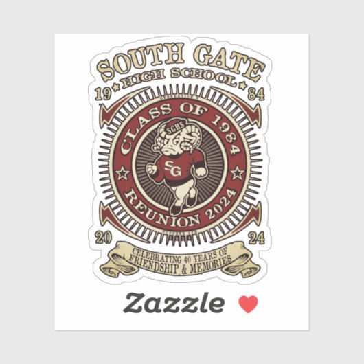 South Gate H.S. Custom-Cut Vinyl Ramsey Sticker (Vel)