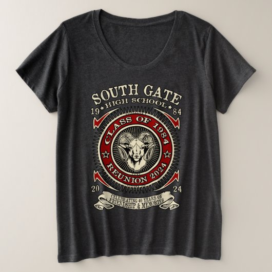 South Gate H.S. Rams Femme plus taille T-shirt (Design devant)