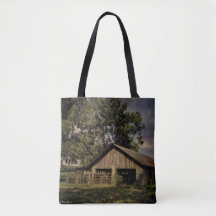  South Georgia Barn All-Over-Print Canvas tas