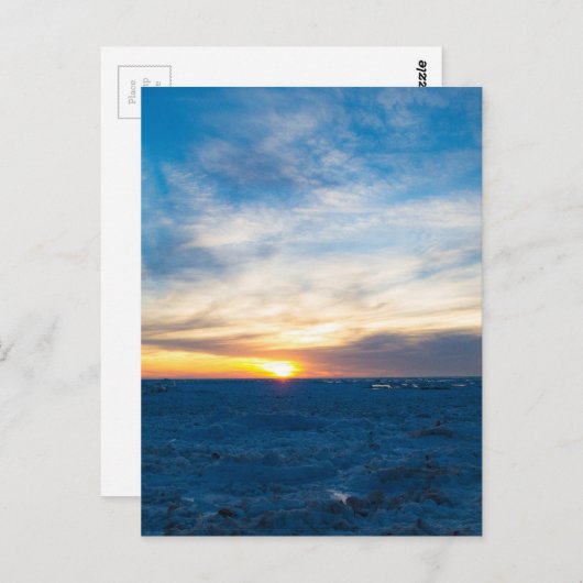 South Haven Lighthouse Frozen Lake Michigan Briefkaart (Voorkant / Achterkant)