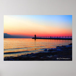 South Haven, Michigan Lighthouse 36"X24"-Poster Poster