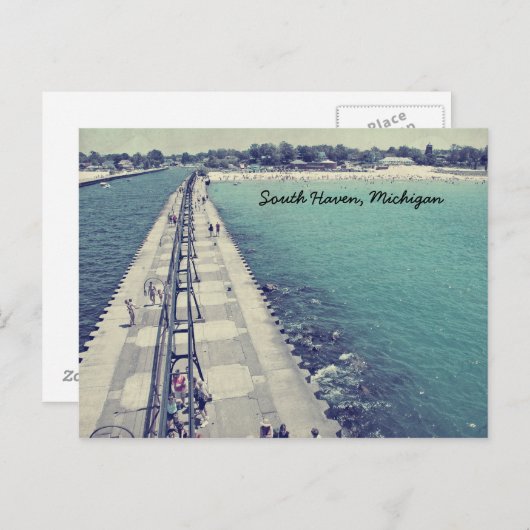 South Haven Michigan Lighthouse Briefkaart (Voorkant / Achterkant)