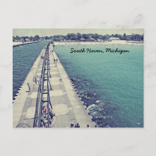 South Haven Michigan Lighthouse Briefkaart (Voorkant)