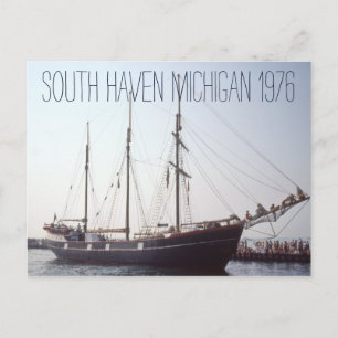South Haven Michigan Tall Ship 1976 Briefkaart
