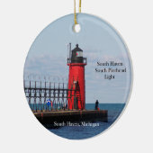 South Haven South Pierhead Light Keramisch Ornament (Links)