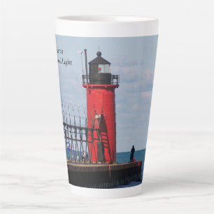 South Haven South Pierhead Light latte mok