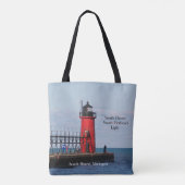 South Haven South Pierhead Light over de hele canv Draagtas (Achterkant)