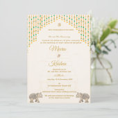 South Indian Temple Wedding Invitation Suite (Debout devant)