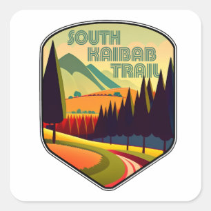 South Kaibab Trail Grand Canyon Arizona Kleuren Vierkante Sticker