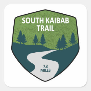 South Kaibab Trail Grand Canyon Arizona Vierkante Sticker