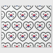 South Korea Flag Heart Cadeaupapier (Vlak)