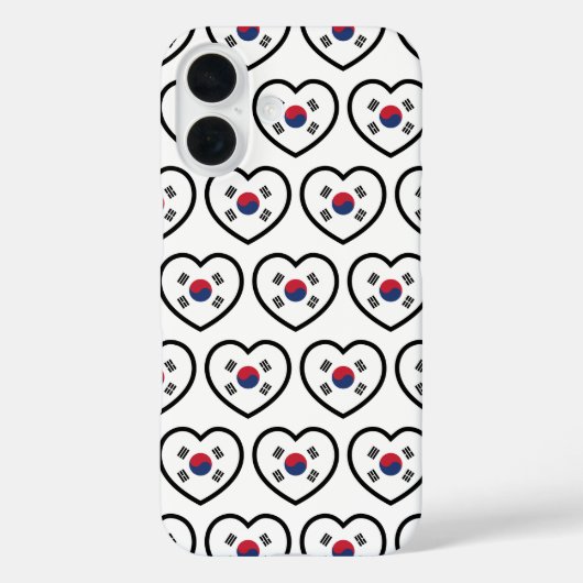 South Korea Flag Heart Case-Mate iPhone Case (Achterkant)