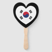 South Korea Flag Heart Handwaaier (Achterkant)