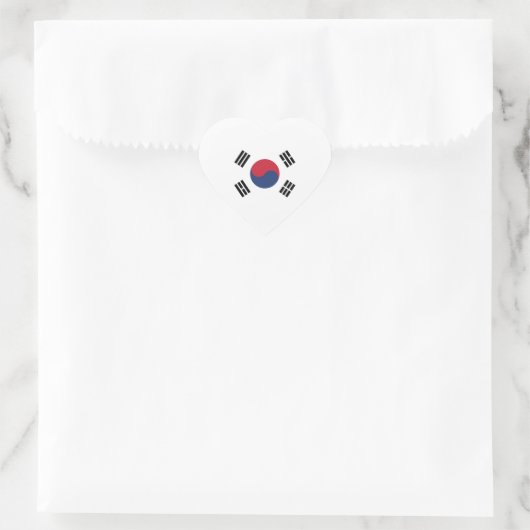 South Korea Flag Heart Hart Sticker (Tas)