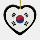 South Korea Flag Heart Keramisch Ornament (Voorkant)