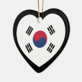 South Korea Flag Heart Keramisch Ornament (Links)