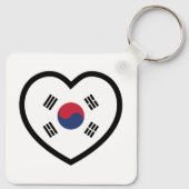 South Korea Flag Heart Sleutelhanger (Achterkant)