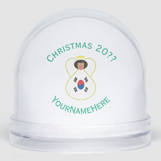 South Korean Angel Christmas Flag Personalized (Avant)