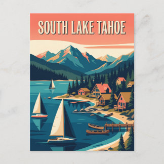 South Lake Tahoe Californië Bergposter Briefkaart