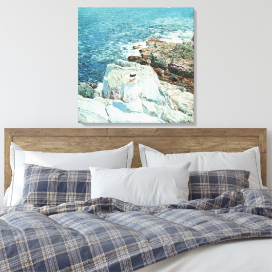 South Ledges, Appledore, ingediend door Frederick Canvas Afdruk (Insitu (Slaapkamer))