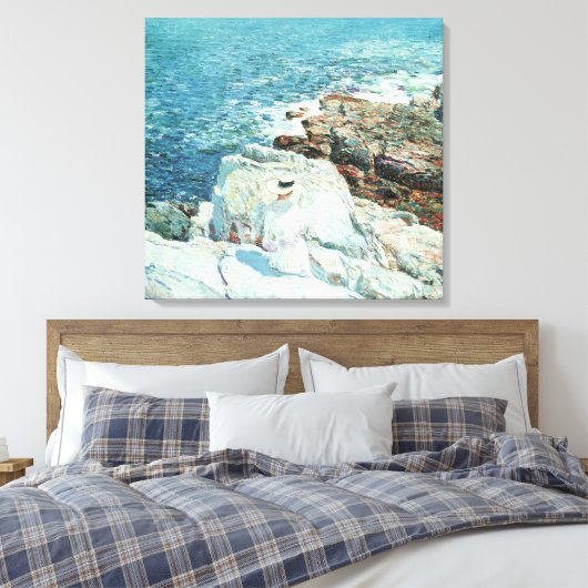 South Ledges, Appledore, ingediend door Frederick  Canvas Afdruk (Insitu (Slaapkamer))