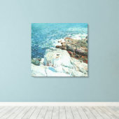 South Ledges, Appledore, ingediend door Frederick  Canvas Afdruk (Insitu (Houten vloer))