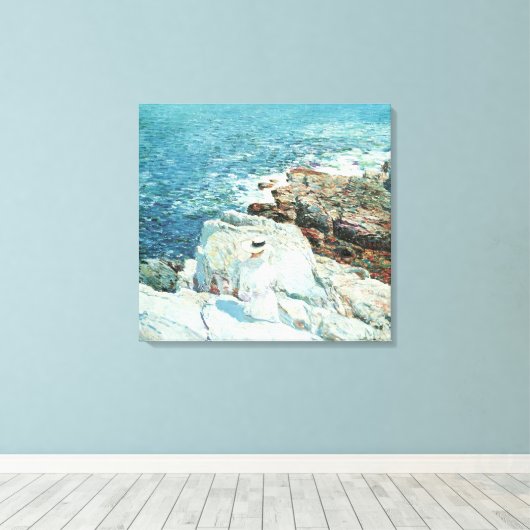 South Ledges, Appledore, ingediend door Frederick  Canvas Afdruk (Insitu (Houten vloer))