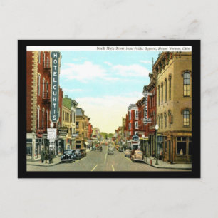 South Main Street, vanaf het Publiek Square, Mount Briefkaart