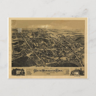 South Manchester Connecticut in 1888 Briefkaart