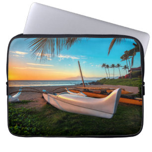 South Maui Beach op Sunset Maui, Hawaii Laptop Sleeve