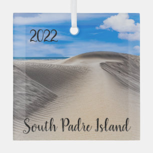 South Padre Island, Sand Dunes Glas Ornament