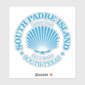 South Padre Island (schelp) Sticker (Vel)