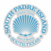 South Padre Island (schelp) Sticker (Voorkant)