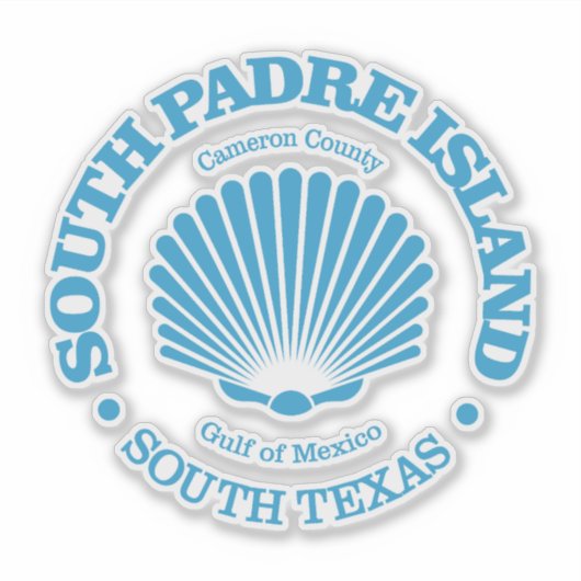 South Padre Island (schelp) Sticker (Voorkant)