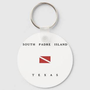 South Padre Island Texas Scuba Dive Flag Sleutelhanger