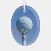 South Padre Island Water Tower Glas Ornament (Voorkant links)