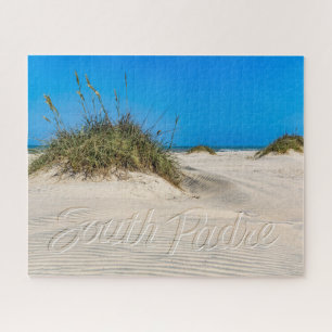 South Padre Island zandduinen met grafische kaart Legpuzzel