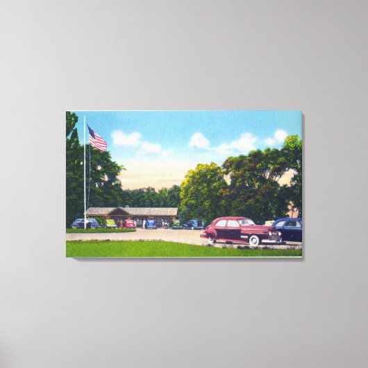 South Point Parking Area Scene Canvas Afdruk (Voorkant)