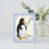 South Pole Penguin Briefkaart (Staand voorkant)