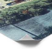 South Side Aerial Uitzicht Town Porterville, CA Poster (Hoek)