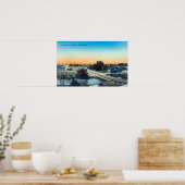 South Side Aerial Uitzicht Town Porterville, CA Poster (Keuken)