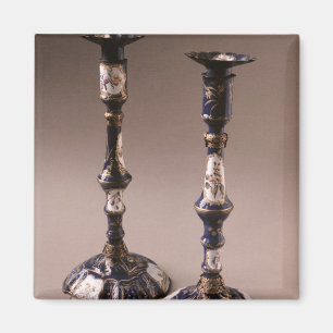 South Staffordshire pair of candlesticks, c.1765 Magneet