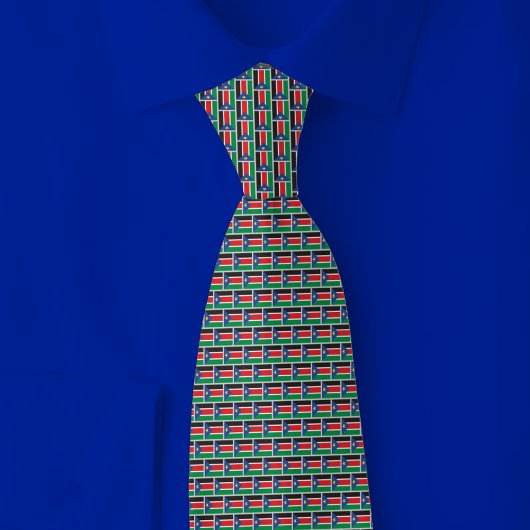 South Sudan Flag Brick Pattern Stropdas