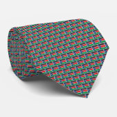 South Sudan Flag Brick Pattern Stropdas (Opgerold)